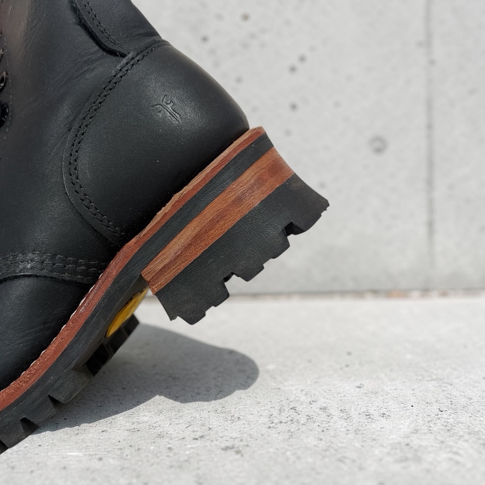 Frye Logger 8G Black Leather Vintage Combat Durable LaceUp Work/Hiking Moto Boot - Picture 12 of 14